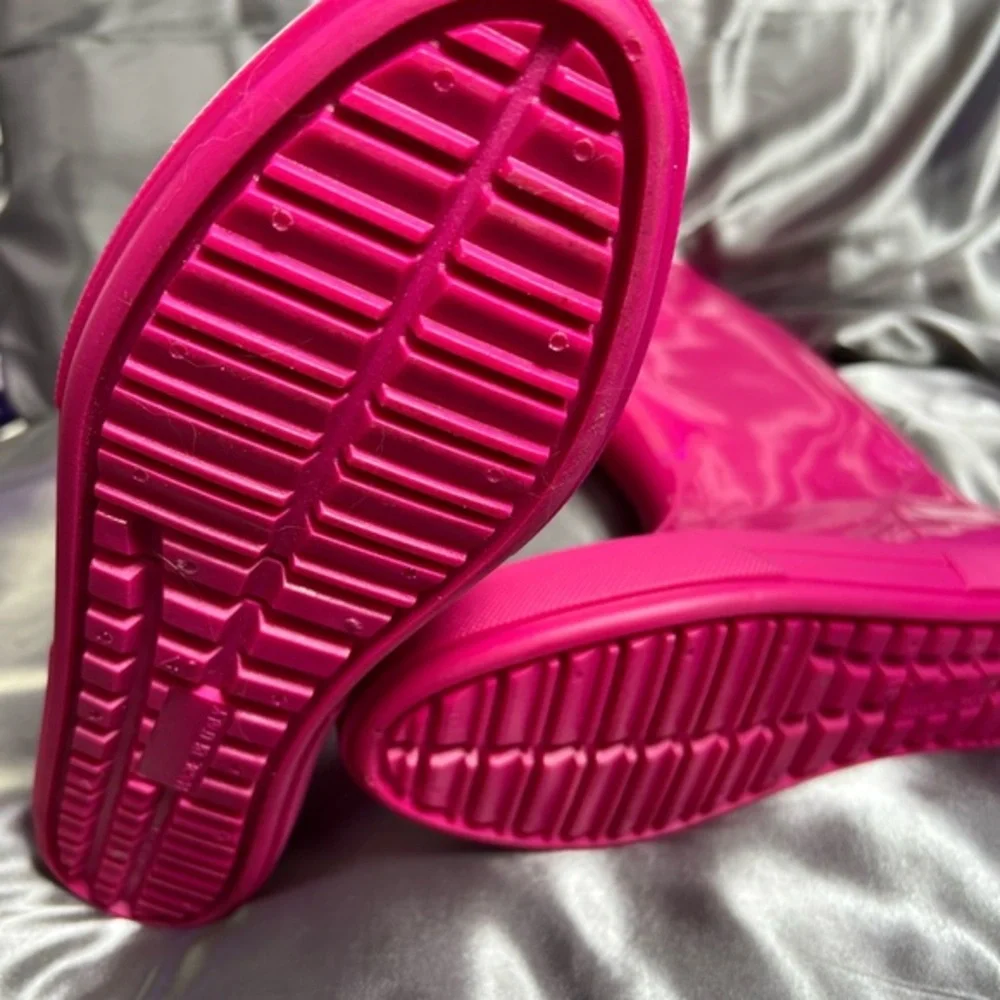 Furla Tall Rain Boots Women’s‎ Size 10.5 Pink Rubber Waterproof Gardening Preppy